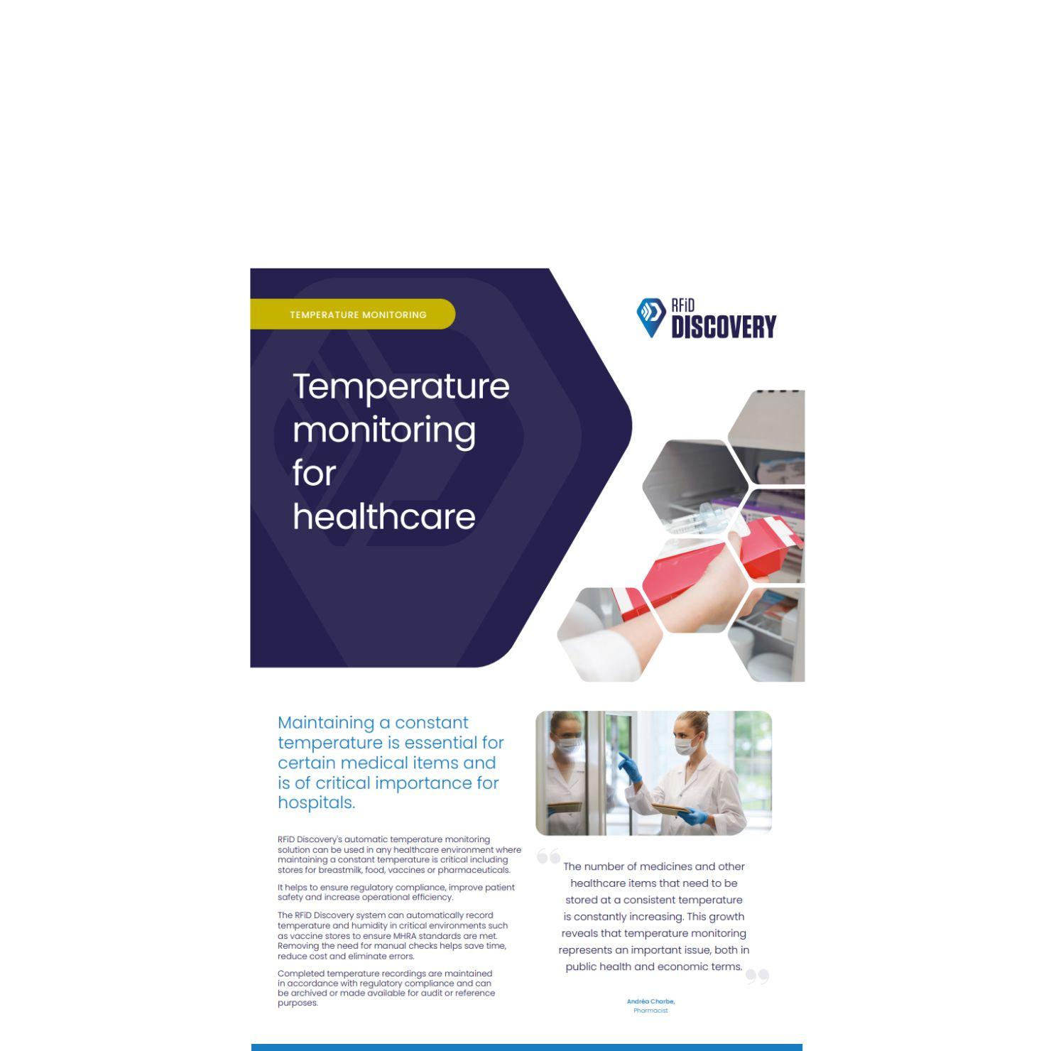 temperature monitoring for healthcare brochure english