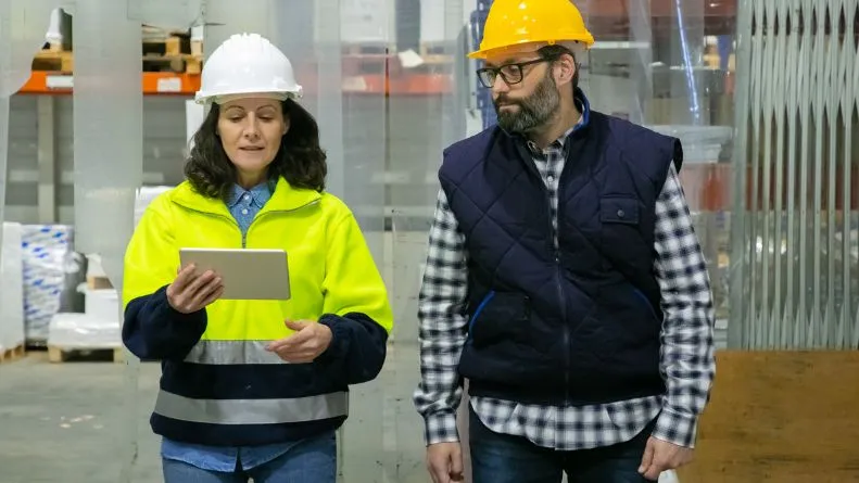 workers tracking work in progress