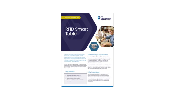 RFID smart table brochure