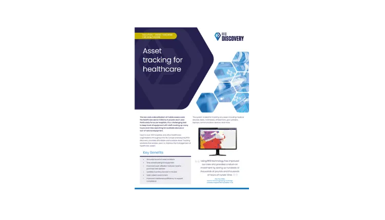brochure about asset tracking for healthcare in english