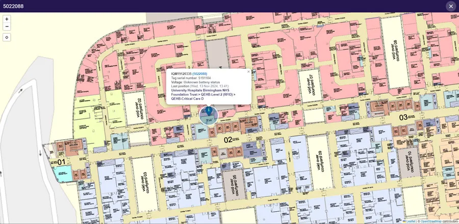 RFiD Discovery passive mapping function for healthcare tracking medical assets