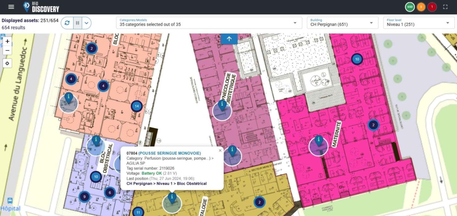 rfid discovery software used in perpignan hospital