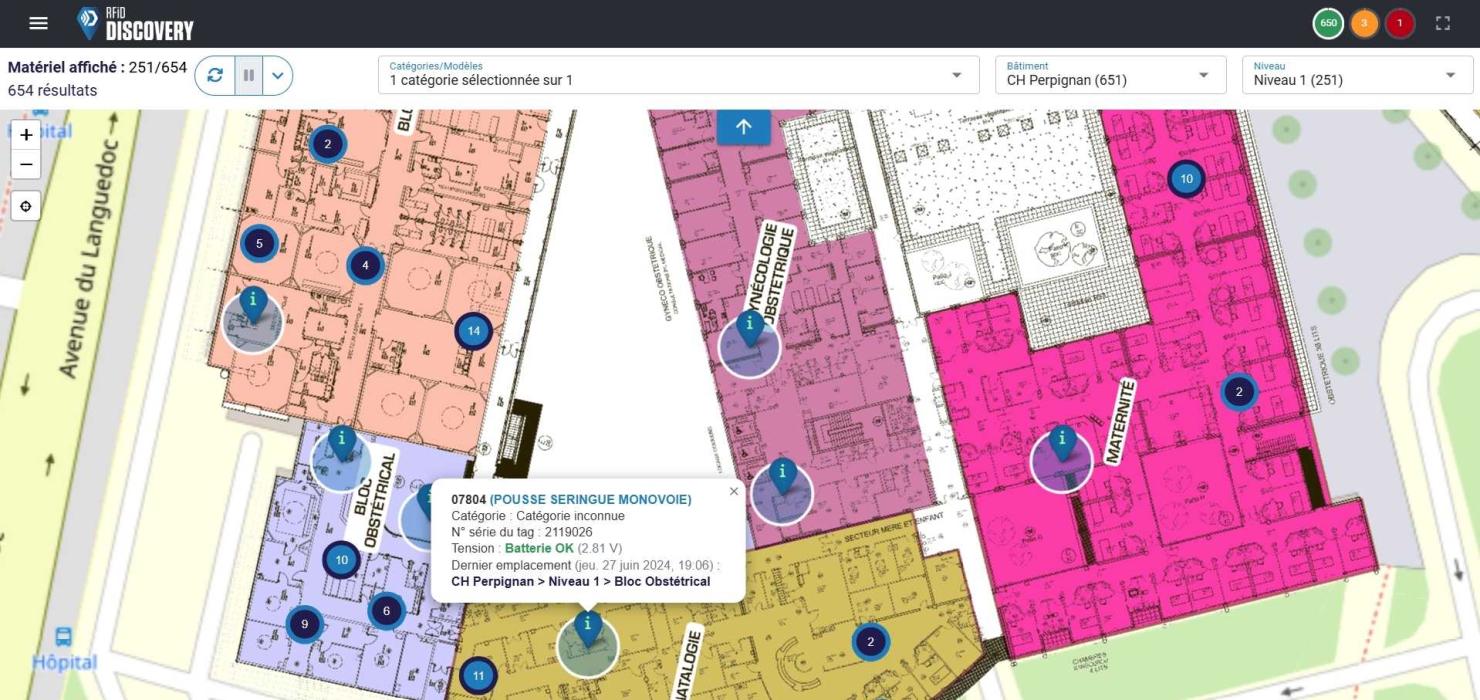 rfid discovery software used in perpignan hospital