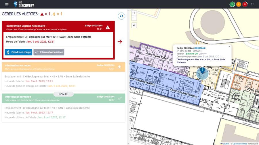 RFiD Discovery Staff serenity screenshot with map