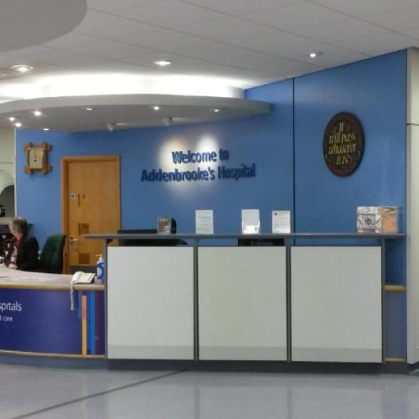 Addenbrooke's hospital reception