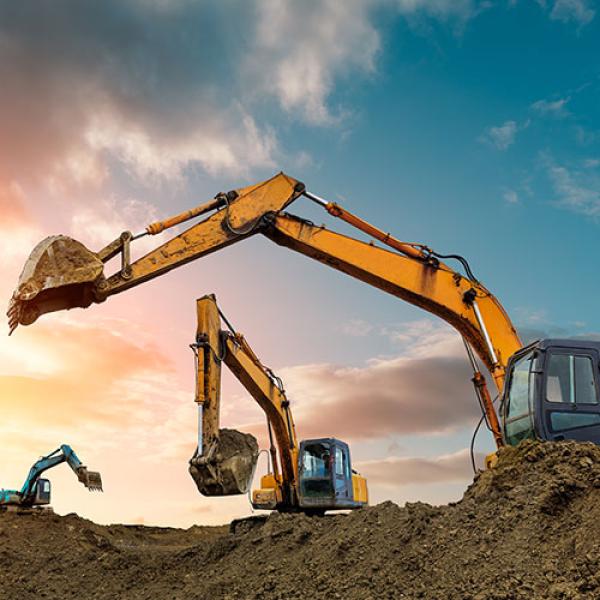 Machinery on a construction site