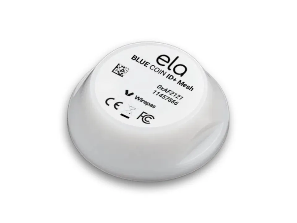 blue coin ID mesh tag